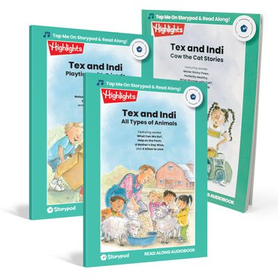 Storypod | Tex & Indis Everyday Adventures Bundle | Audio Content for The Storypod Screen Free Audio Learning System for Preschoolers | SEL Audio Learning & Interactive Fun
