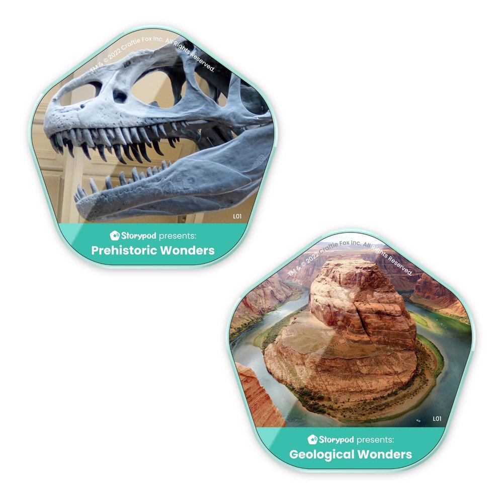 Storypod | Dinosaurs and Earth Adventures Bundle | Audio Content for The Storypod Screen Free Audio Learning System for Preschoolers | SEL Audio Learning & Interactive Fun