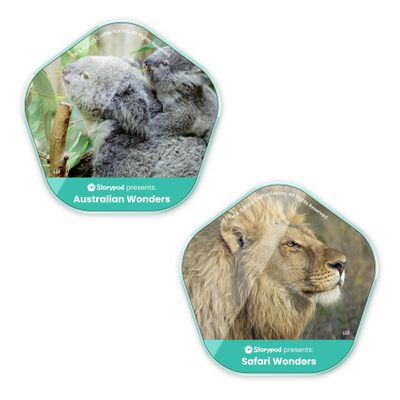 Storypod | Safari & Outback Discoveries Bundle | Audio Content for The Storypod Screen Free Audio Learning System for Preschoolers | SEL Audio Learning & Interactive Fun