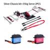 Aluminum Alloy LCG Chassis Kit Frame DIY Servo Rescue Crane Arm for 1/10 RC Rigs Crawler Capra SCX10 II Axle Comp Builds Upgrade (09-Chassis kit) view 2