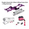Aluminum Alloy LCG Chassis Kit Frame DIY Servo Rescue Crane Arm for 1/10 RC Rigs Crawler Capra SCX10 II Axle Comp Builds Upgrade (05-Chassis kit) view 2