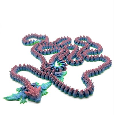 3D Printed Multi Color Giant Dragon 5'3" Long!