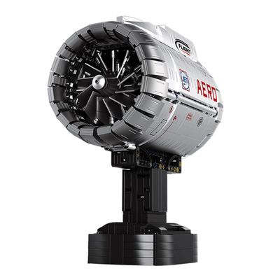 FunXylophy Turbo Aircraft Engine Building Blocks Kit, Collectible Turbofan Engine Model to Build and Display, Great Gift for Technology Engine Fans (1813PCS)