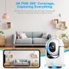 Cloarks 2K Pan/Tilt Security Camera, WiFi Indoor Cameras for Home Security with AI Motion Detection, Pet/Dog/Baby Camera with Phone App, 2-Way Audio, 24/7, Siren, TF/Cloud Storage, 4 Pack view 4