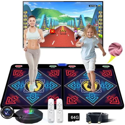 WuZhuangYuan HDMI Musical Electronic Dance mat with a Camera, 81 Music Videos,a 64G Large Memory Card, Including 1000 Games,650 Songs, for Single/Double Users, a Luxurious Gift for Girls and Boys