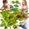 Beby Buty 64PCS Puzzle Race Track Car Set for Kids Boys, Floor Puzzle Tracks Car Toys for Boys Girls Ages 3-5 4-6, Toddler Toys Gifts for 3 4 5 Year Old, Ideal 3 4 5 6 Year Old Birthday Gifts view 1