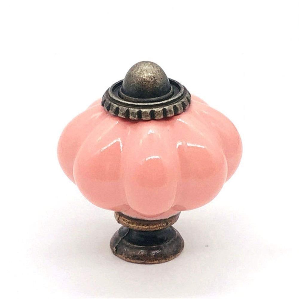 Dressing Table Handle, 1x Drawer Dresser Handle Door Pulls Furniture Hardware,Handicraft Ceramic Handles and Knobs Cute for Children Kids Room, Indoor Hardware (NO.1845)(Pink)