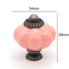 Dressing Table Handle, 1x Drawer Dresser Handle Door Pulls Furniture Hardware,Handicraft Ceramic Handles and Knobs Cute for Children Kids Room, Indoor Hardware (NO.1845)(Pink) view 2