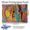 Graffitic Bus Jigsaw Puzzles 1000 Pieces for Adults, Families (Automobile,Car,Rainbow,ButterflyFlower) Pieces Fit Together Perfectly 19.7''x27.6''inch Landscape Frameable Magic Puzzle ArtRed view 2