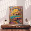 Graffitic Bus Jigsaw Puzzles 1000 Pieces for Adults, Families (Automobile,Car,Rainbow,ButterflyFlower) Pieces Fit Together Perfectly 19.7''x27.6''inch Landscape Frameable Magic Puzzle ArtRed view 3