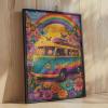 Graffitic Bus Jigsaw Puzzles 1000 Pieces for Adults, Families (Automobile,Car,Rainbow,ButterflyFlower) Pieces Fit Together Perfectly 19.7''x27.6''inch Landscape Frameable Magic Puzzle ArtRed view 4