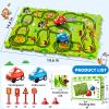Beby Buty 48PCS Puzzle Race Track Car Set Toys for Kids Boys, Floor Puzzle Car Tracks for Boys Ages 3-5 4-6, Toddler Toys Gifts for 3 4 5 Year Old Kids, Ideal 3 4 5 6 Year Old Birthday Gifts view 2