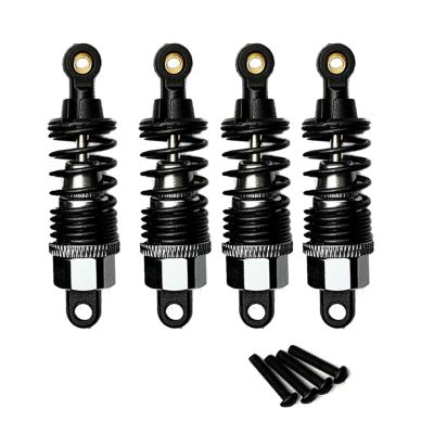 4PCS Adjustable Alloy RC 1/10 Shocks Absorbers Damper Kit Replacement Spare Parts for Tamiya TT-02 TT02 RC Chassis Car Repair(Titanium)