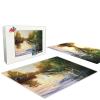 1000 Piece Adult Jigsaw Puzzle Lake Fishing, Sunset Adult Landscape Jigsaw Puzzle, Gift for Fishing Lovers view 3