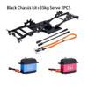 Aluminum Alloy LCG Chassis Kit Frame DIY Servo Rescue Crane Arm for 1/10 RC Rigs Crawler Capra SCX10 II Axle Comp Builds Upgrade (07-Chassis kit) view 2