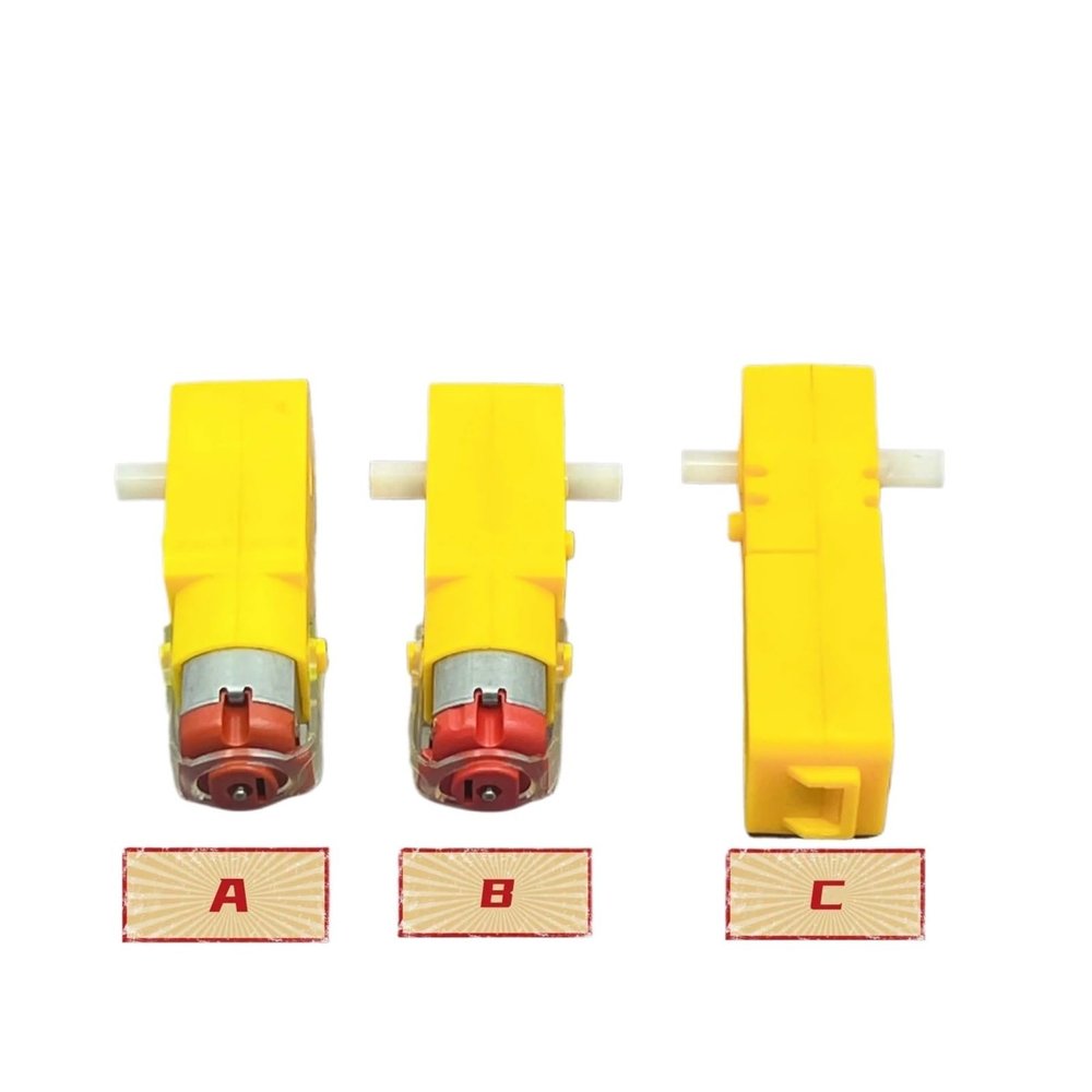 130 DC 3V-6V 3.7V 5V Single Dual Shaft TT electronic starter Slow Speed Engine Smart Car Robot Gear electronic starter Chassis Four Drive Toy Car(C(70rpm))