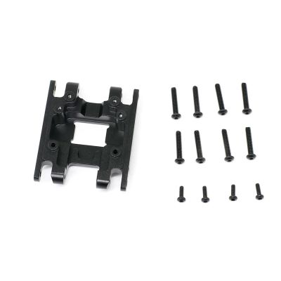 Aluminum Alloy Gear Box Base with Screws Kit for Traxxas 1/18 TRX4M RC Crawler Car Retrofitting Upgrade Parts DIY Accessories(Black)