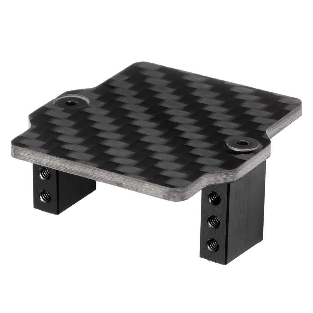 LSG Aluminum Alloy Servo Mounts Fixed Holder Bracket for Arrma 1/18 Granite Grom 1/14 Mojave Grom Mega 380 RC Upgrade Parts (Black)