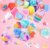 24 Pack Heart Slime, Valentine's Day Party Favors for Kids, Soft & Non-Sticky, Stress Relief Fidget Toys, Classroom Prizes, Goodie Bag Fillers for Girls and Boys view 3