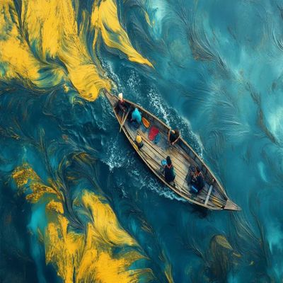 1000 Piece Adult Jigsaw Puzzle, Boat On A Lake, Art Paint Lake Gift for Jigsaw Lovers