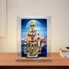 2cm Walnut Wood Grain Display Box, Coffee Black high-end countertop Display Box, Suitable for The Little Prince Star Castle, 3mm Thick Transparent Display Cabinet (Black+3MM Thickness+Painted) view 1