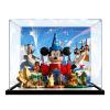 2cm Walnut Wood Grain Display Box, Coffee Black high-end countertop Display Box, Suitable for Disney 21352 Magical World, 3mm Thick Transparent Display Cabinet (Black+3MM Thickness+Painted) view 1