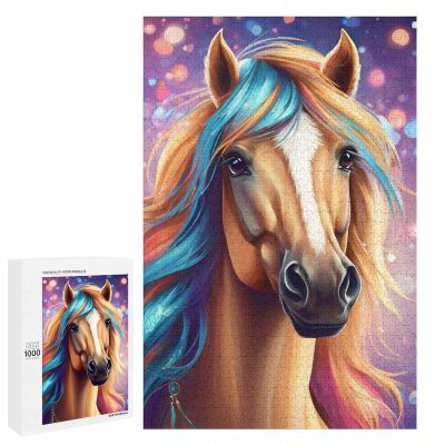 1000 Piece Adult and Youth Colorful Animals Puzzles Animal Horse Mammal Fun and Challenging Animals Themed Puzzles Great Gift for Family and Friends Dimensions