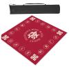 Portable Mahjong Mat with Carrying Bag Anti Slip Noise Reduction Mahjong Table Mat, for Mahjong Poker Cards and Board Games(Red,100 cm/39.37 in) view 1