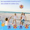 AGSIXZLAN 4Pcs Colorful Pop Sphere Sensory Fidget Toy for Kids & Adults Reliever Stress,Collapsible Expandable Expanding Balls Toy Expands from 6" to 12" for Breathing Exercises and Play,Yoga -ADHD view 3