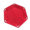 ADOCARN Folding Hexagon Dice Tray Leather Dice Storage Box Collapsible Storage for Mobiles Keys view 1