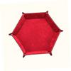 ADOCARN Folding Hexagon Dice Tray Leather Dice Storage Box Collapsible Storage for Mobiles Keys view 4