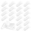 20-Pack Pacifier Clip Replacement Ends - BPA-Free Plastic Fasteners for DIY Baby Crafts, Sewing Bibs & Blankets Straps (3/4 Inch, White) view 1