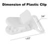 20-Pack Pacifier Clip Replacement Ends - BPA-Free Plastic Fasteners for DIY Baby Crafts, Sewing Bibs & Blankets Straps (3/4 Inch, White) view 2