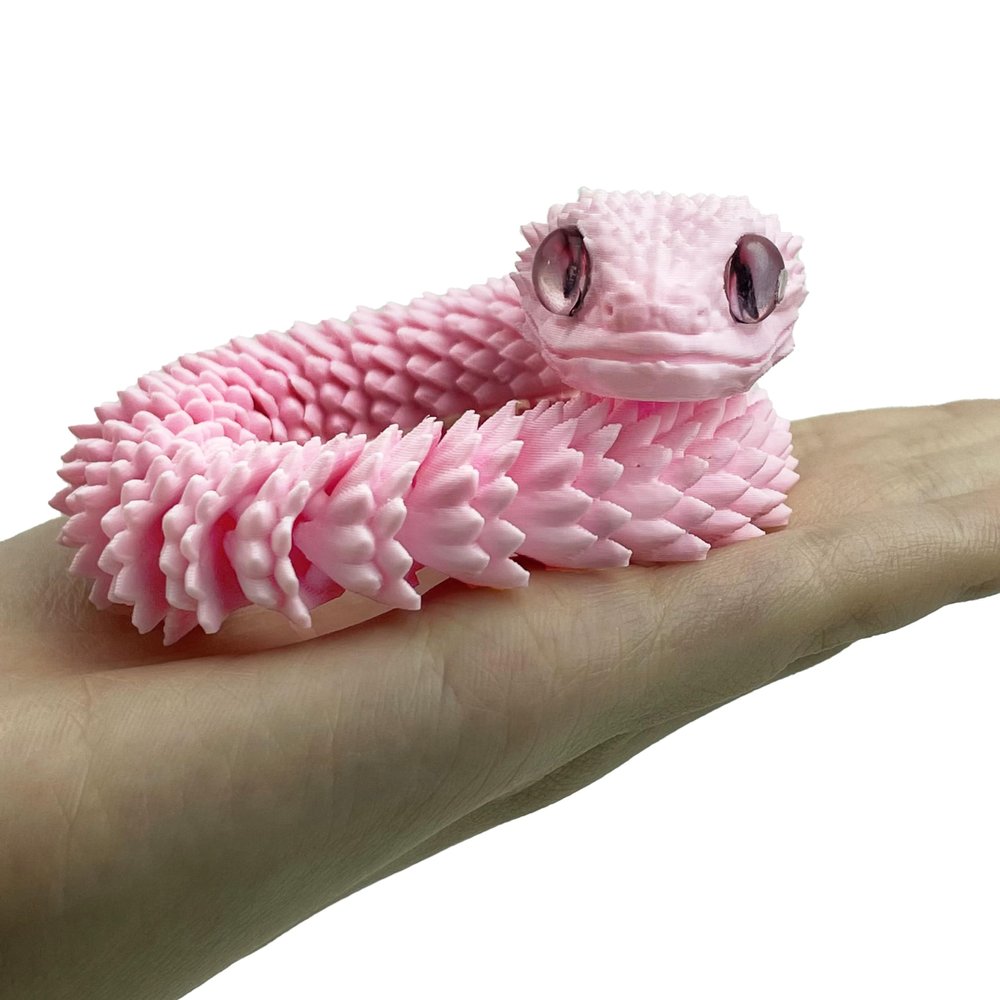 12in 3D Printed Snake Toys, Flexible 3D Printed Animal, Fidget ADHD Snake Toys, Perfect Desk Pet for Animal Collectors, Easter Basket Essentials, Easter Basket Stuffers