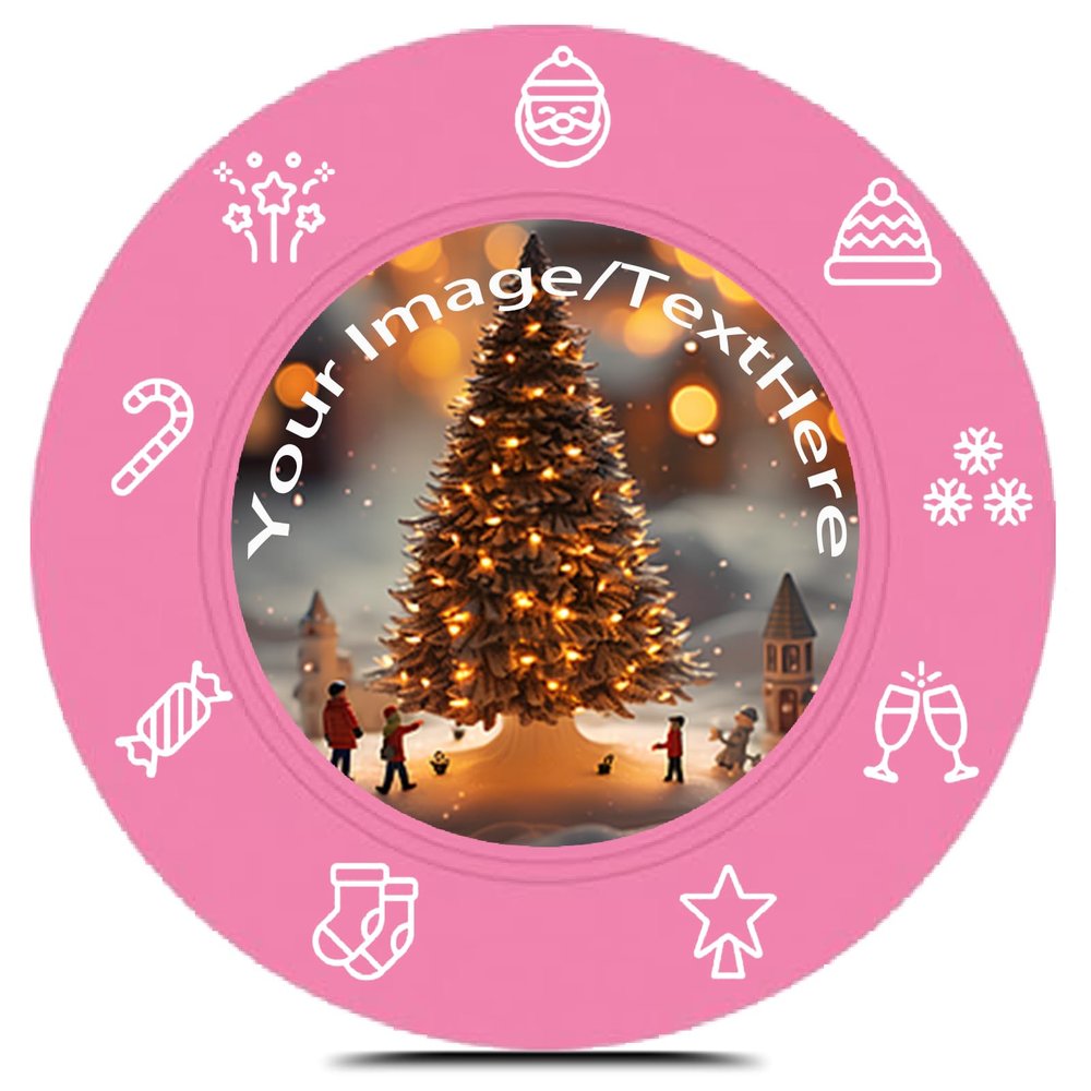 Custom Plastic Poker Chips Imprinted with Your Personalized Text and Logo Card Game Chips for Texas Hold'em Card ClubLate Night Poker Games Drink or Bar Tokens Bachelor Party (100, Light Pink, 37mm)