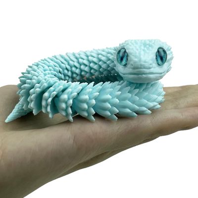 12in 3D Printed Snake Toys, Flexible 3D Printed Animal, Fidget ADHD Snake Toys, Perfect Desk Pet for Animal Collectors, Easter Basket Essentials, Easter Basket Stuffers