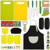 US 36Pcs Kids Cooking Cutter Set Portable Kids Cutting Set Smooth Handle Kids Cooking Set Effortless Cutting Toddler Kitchen Tools for Cutting Cooking Fruits Vegetables(36 pieces) view 2