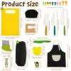 US 36Pcs Kids Cooking Cutter Set Portable Kids Cutting Set Smooth Handle Kids Cooking Set Effortless Cutting Toddler Kitchen Tools for Cutting Cooking Fruits Vegetables(36 pieces) view 4