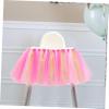 FUNOMOCYA High Chair Skirt Set Pink Tutu Shower Chair Decorations First Birthday view 3