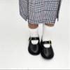 18 inch Doll Outfit-School Plaid Jumper Include Blouse and Hair Accessory/Add on Option: Sock and Shoe (Doll is not Included) (Dropped Waist Jumper,Sock,Matte Black Shoe, Plaid 747) view 4