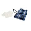 18 inch Doll Outfit-School Plaid Jumper Include Blouse and Hair Accessory/Add on Option: Sock and Shoe (Doll is not Included) (Dropped Waist Jumper Only, Plaid 76) view 2