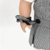 18 inch Doll Outfit-School Plaid Jumper Include Blouse and Hair Accessory/Add on Option: Sock and Shoe (Doll is not Included) (Dropped Waist Jumper,Sock,ShinyBlack Shoe, Plaid 39) view 3