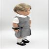 18 inch Doll Outfit-School Plaid Jumper Include Blouse and Hair Accessory/Add on Option: Sock and Shoe (Doll is not Included) (Dropped Waist Jumper,Sock,ShinyBlack Shoe, Plaid 39) view 4