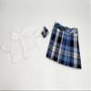 18 inch Doll Outfit-School Plaid Jumper Include Blouse and Hair Accessory/Add on Option: Sock and Shoe (Doll is not Included) (Pleated Skirt,Sock,Matte Black Shoe, Plaid 76) view 2