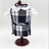 18 inch Doll Outfit-School Plaid Jumper Include Blouse and Hair Accessory/Add on Option: Sock and Shoe (Doll is not Included) (Dropped Waist Jumper,Sock,ShinyBlack Shoe, Plaid 578) view 2