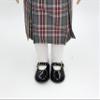 18 inch Doll Outfit-School Plaid Jumper Include Blouse and Hair Accessory/Add on Option: Sock and Shoe (Doll is not Included) (Dropped Waist Jumper,Sock,ShinyBlack Shoe, Plaid 43) view 4