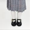 18 inch Doll Outfit-School Plaid Jumper Include Blouse and Hair Accessory/Add on Option: Sock and Shoe (Doll is not Included) (Pleated Skirt,Sock,ShinyBlack Shoe, Plaid 747) view 4