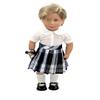 18 inch Doll Outfit-School Plaid Jumper Include Blouse and Hair Accessory/Add on Option: Sock and Shoe (Doll is not Included) (Pleated Skirt,Sock,ShinyBlack Shoe, Plaid 578) view 1