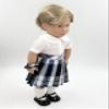 18 inch Doll Outfit-School Plaid Jumper Include Blouse and Hair Accessory/Add on Option: Sock and Shoe (Doll is not Included) (Pleated Skirt,Sock,ShinyBlack Shoe, Plaid 578) view 4