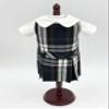 18 inch Doll Outfit-School Plaid Jumper Include Blouse and Hair Accessory/Add on Option: Sock and Shoe (Doll is not Included) (Dropped Waist Jumper,Sock,ShinyBlack Shoe, Plaid 89) view 2